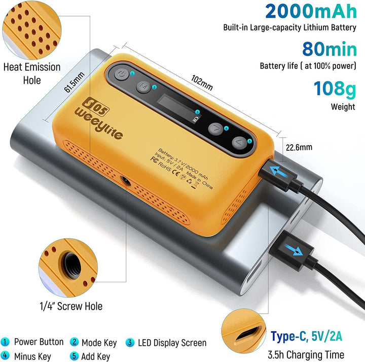 5W RGB Videoleuchte LED für Live Streaming YouTube Tiktok Aufnahmen, 2800K-6800K Dimmbare, APP Fernb