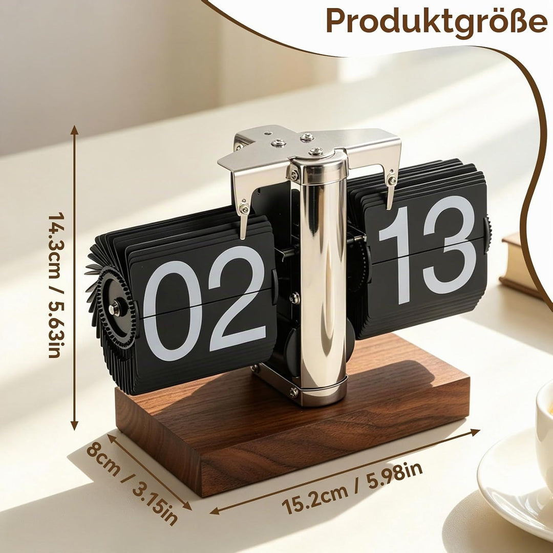 Retro Flip Vintage Schreibtisch Tisch Uhr, mechanische Auto Flip Schreibtisch Uhr grosse Anzahl 24H