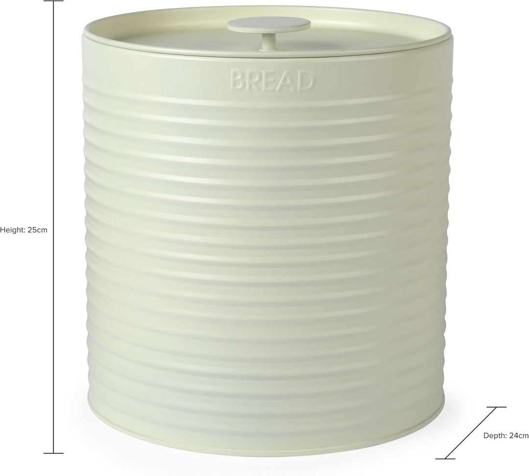 Russell Hobbs RH03269CEU7 Ribbed Brotkasten – Brotkasten aus Metall, grosser Küchenkanister, Aufbewa
