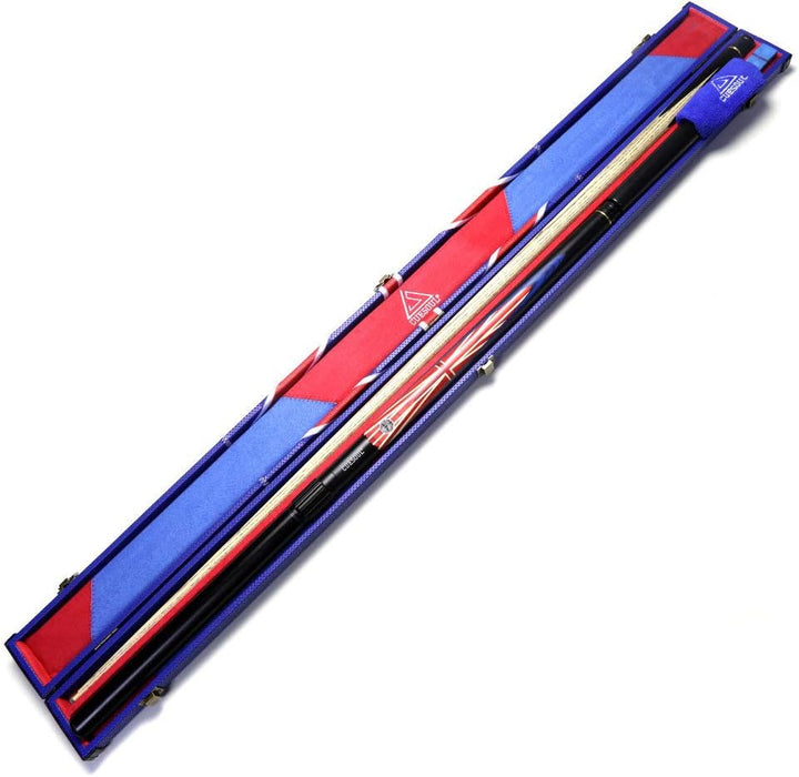 CUESOUL 57 "Handcraft 3/4 Ebenholz Snooker Queue mit Union Jack Flag Design CSSC-GQ-1, CSSC-GQ-1