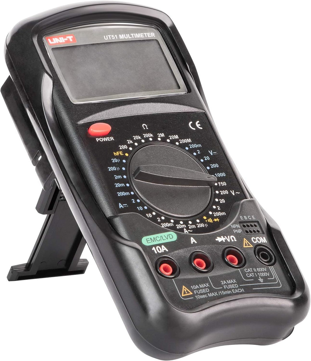 UNIT-T Digital-Multimeter, Kapazität Messung, schwarz UT51/MIE0014