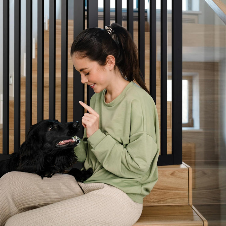 Relaxdays Hundeabsperrgitter, freistehendes Schutzgitter, HxB: 91,5 x 103 cm, MDF, zusammenklappbar,