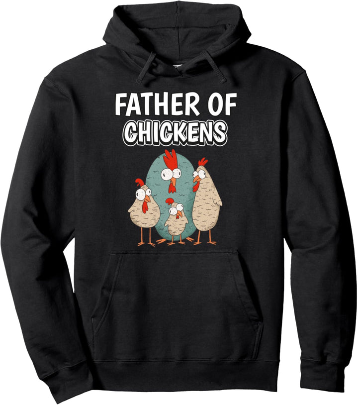 Herren Jungen Father Of Chickens Papa Vatertag Huhn Pullover Hoodie