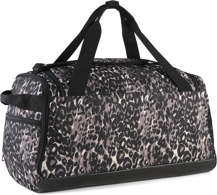 PUMA Unisex – Erwachsene PUMA Challenger Duffel Bag M Sporttasche S Aop Mouse Gray-buttercream-leopa