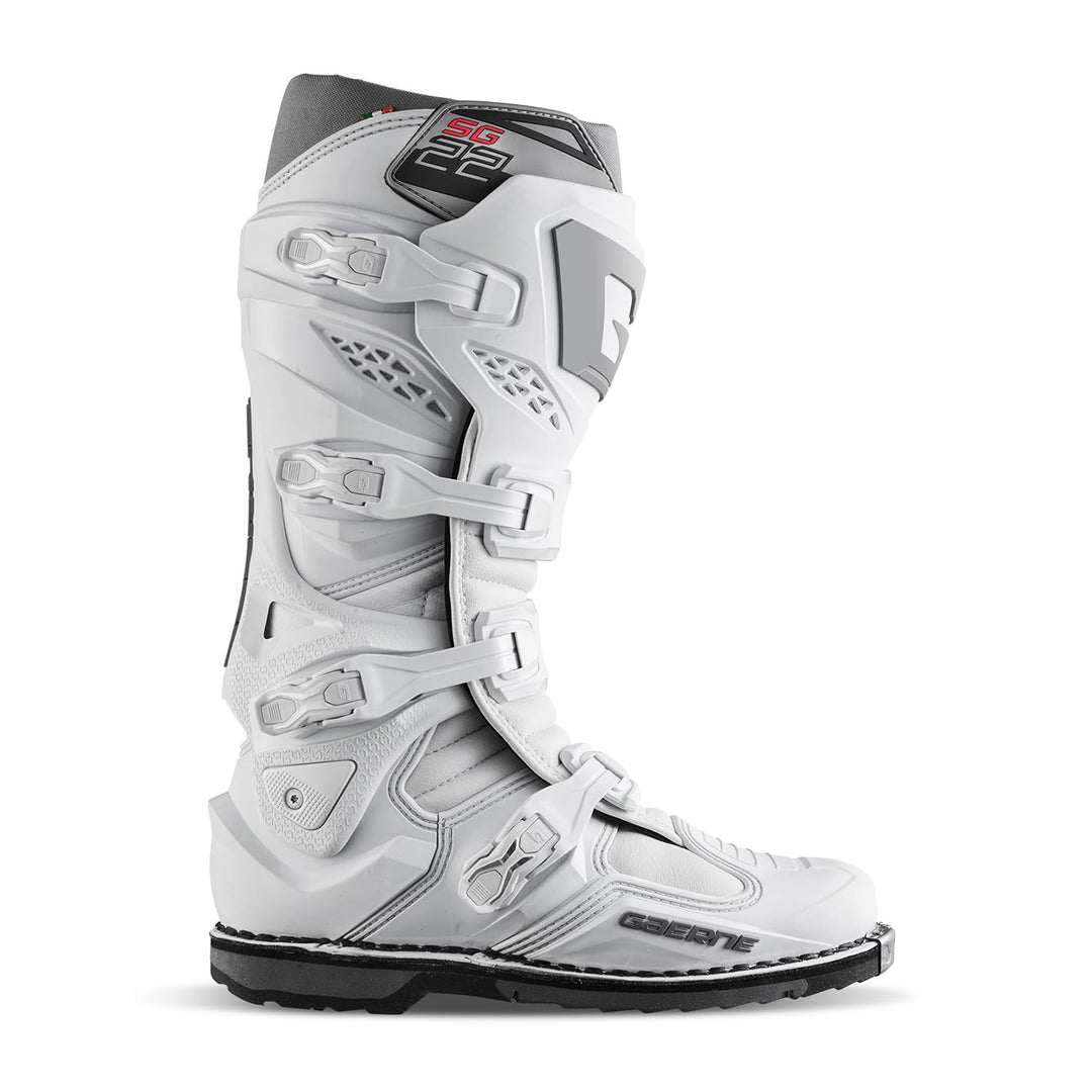 Gaerne Motocross-Stiefel SG 22 Weiss Weiss 45 EU, Weiss 45 EU