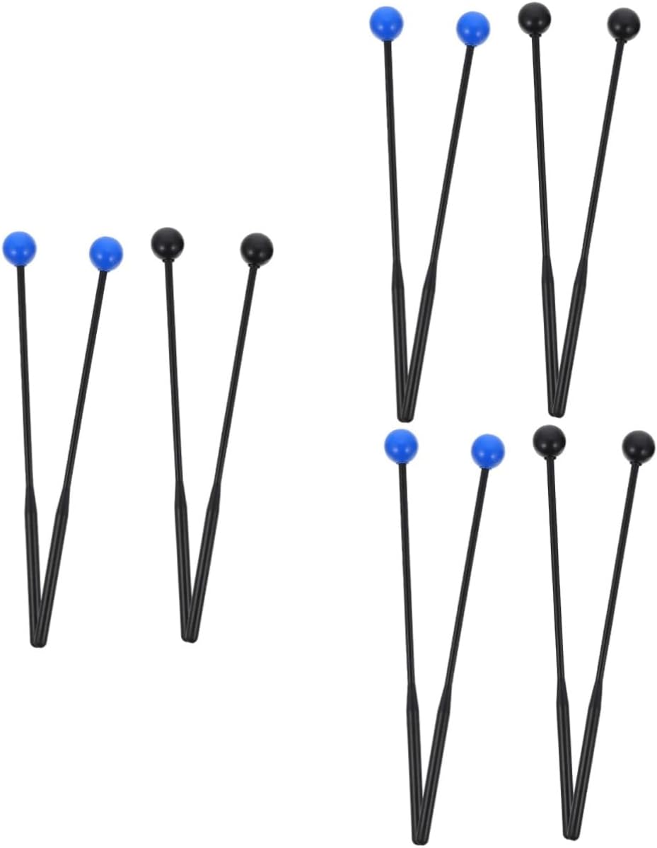 Supvox 6 Paare Trommelstock Zungentrommelschlägel Xylophonschlägel Silikonschale Klangschale Aus Kri