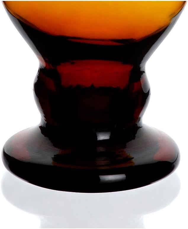GELATO VERO 6er Set Eisschale Set Dessertschale Eisbecher Glas Antico Bernstein 12,5 cm