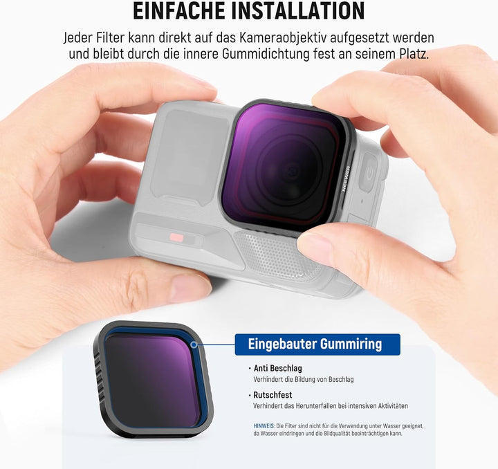 NEEWER 4er ND CPL Filter Kompatibel mit Insta360 Ace Pro/Ace Pro 2, ND8/PL ND16/PL ND32/PL ND64/PL P