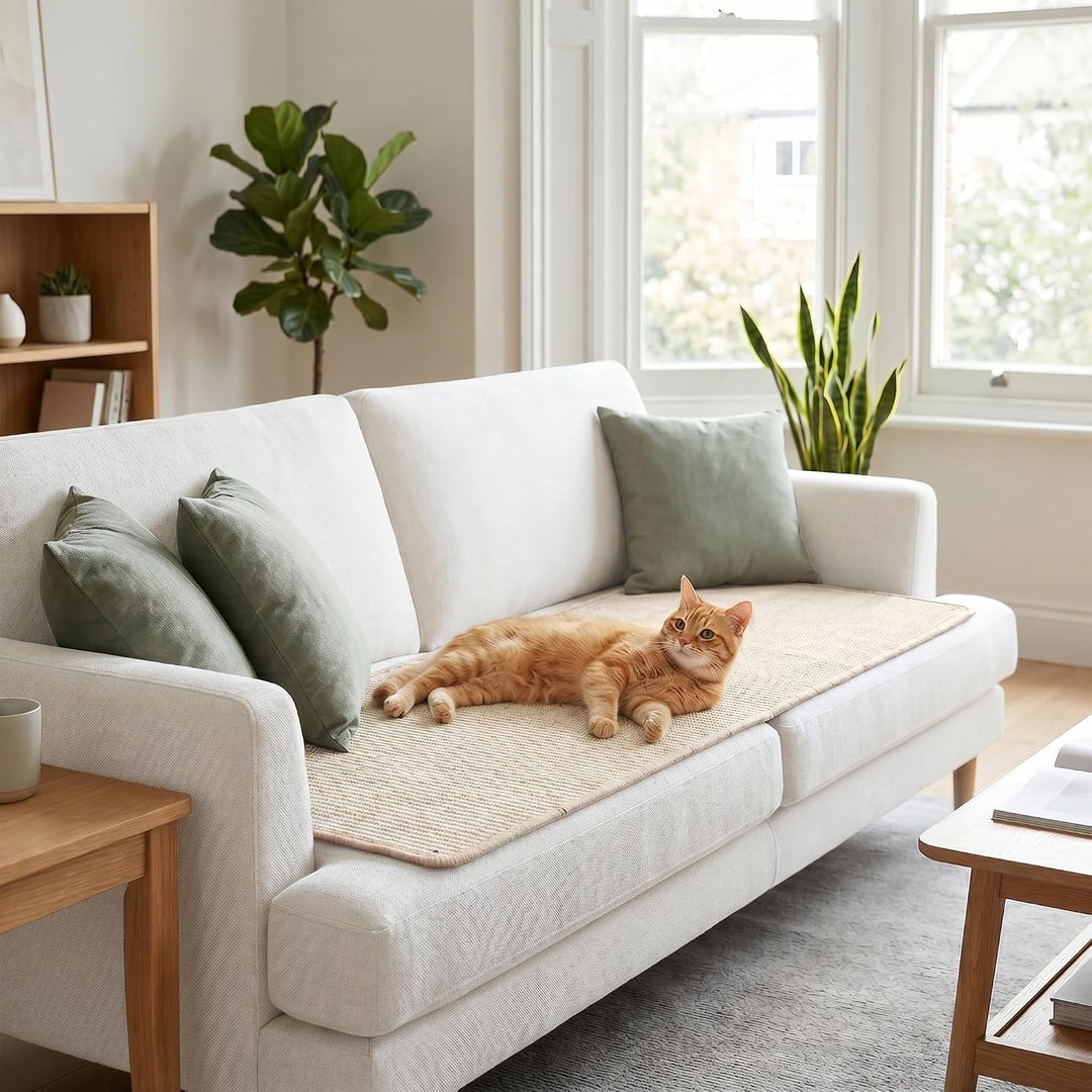 1 Stück Kratzmatte Katze 40x200CM Kratzbretter Natürliche Sisal Kratzmatte Katzenkratzmatte Kratzsch