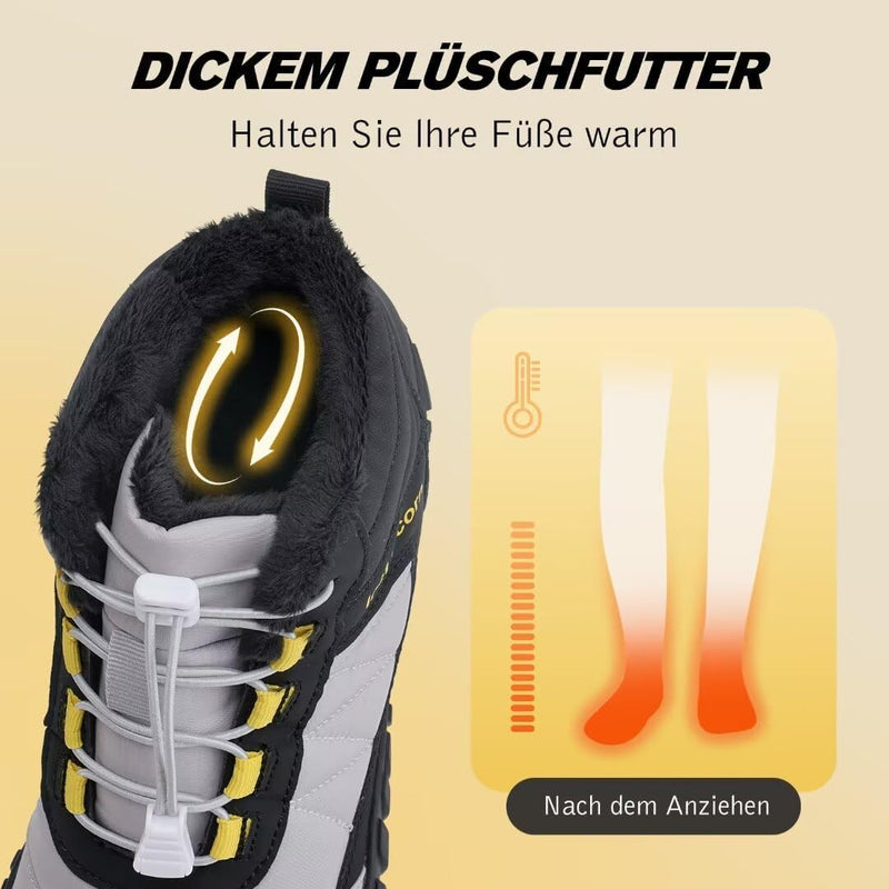 Winter BarfussSchuhe Damen Herren Barfussschuhe Gefüttert Bequem Winterschuhe Winterstiefel Barefoot