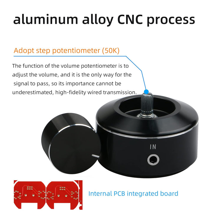 Mini Lautstärkeregler, 3,5 mm HiFi Verstärker Umschalter, Mini Volume Control Knob, Audio-Einsteller