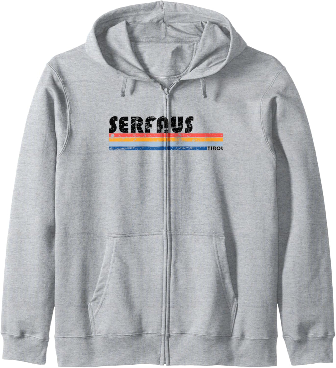 Serfaus Fiss Ladis Tirol Vintage Streifen Kapuzenjacke