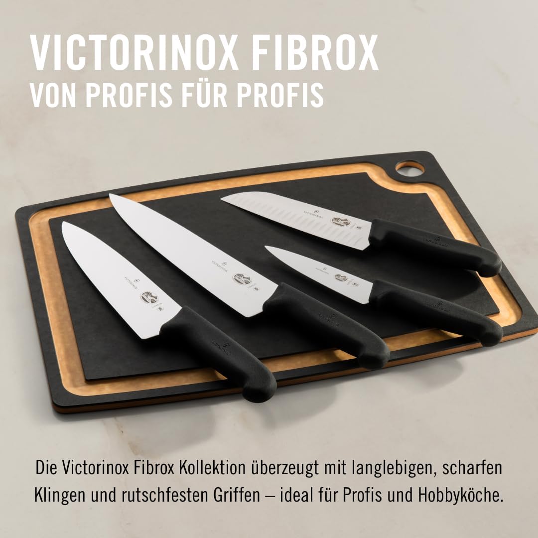 Victorinox Fibrox Kochmesser, Breites Universalmesser für Fleisch, Fisch, Gemüse und Kräuter, 20 cm,
