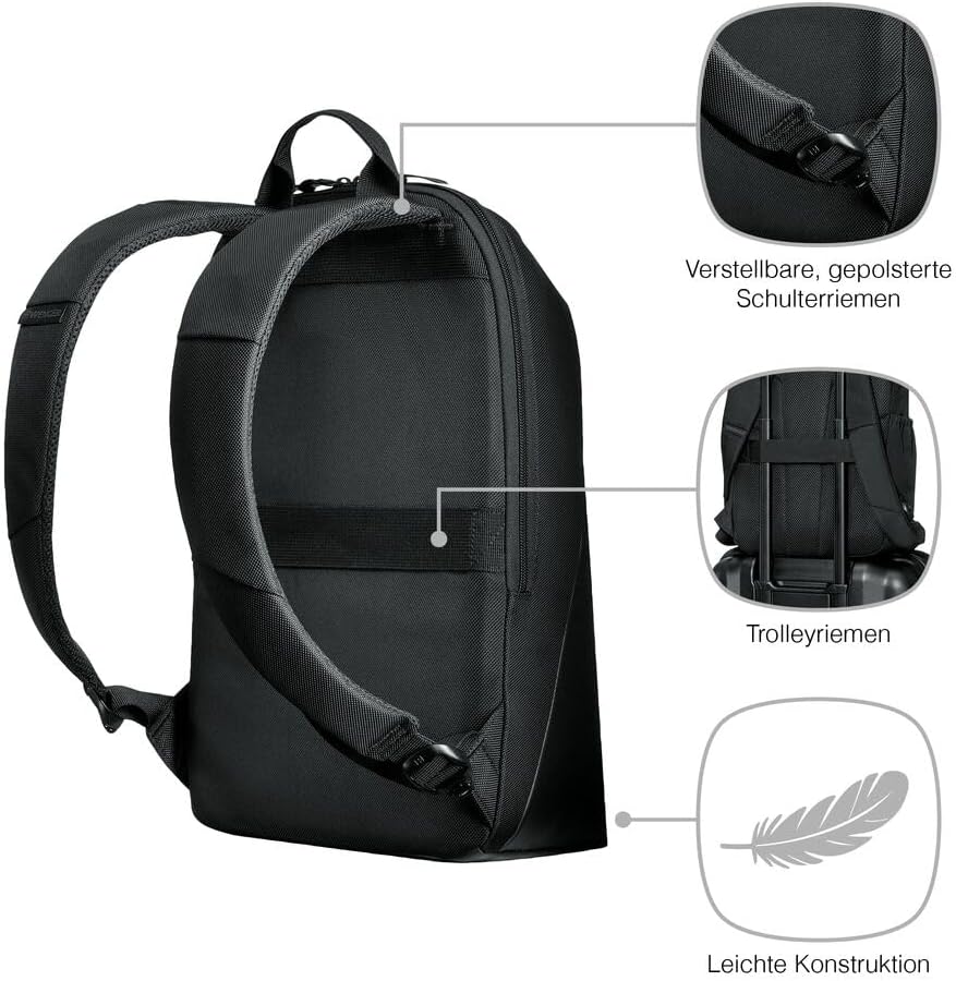 WENGER UrbanOne Light Backpack, Laptop-Rucksack, Notebook bis 14 Zoll, 15 l, Leicht, Damen/Herren, B