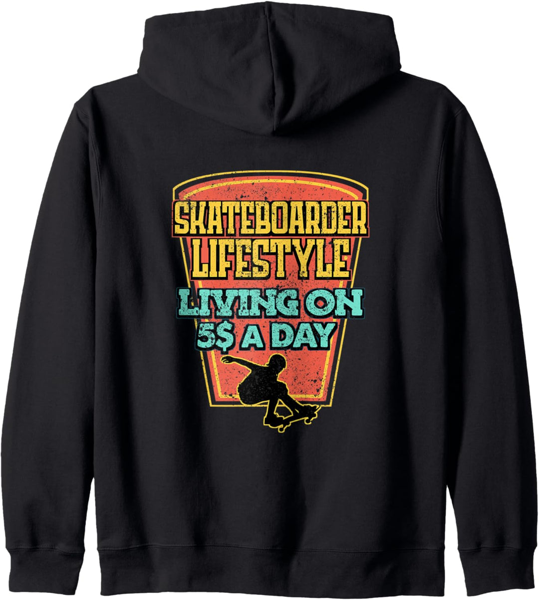 Skateboarder Live on 5 Skateboard Waveboard Longboard Skater Kapuzenjacke