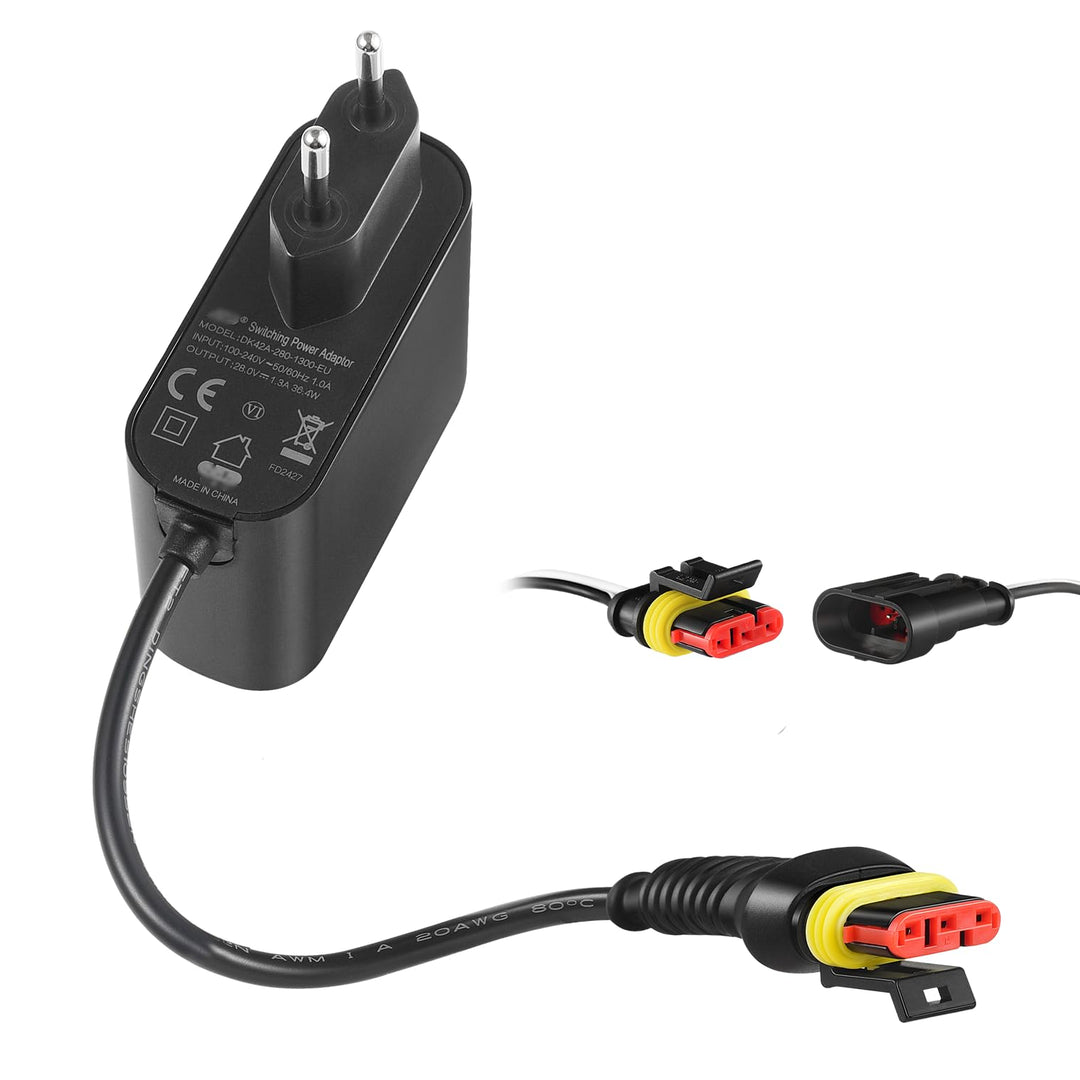 28 V 1,3A Adapter Rasenmäher Netzteil, Kompatibel mit Gardena R50Li, R80Li, R40li, R45Li, R70Li, Sil