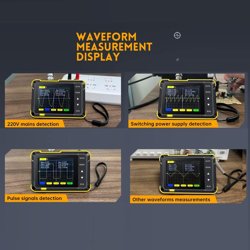 Weytoll Oszilloskop Handheld, 400V 200 kHz 2,5 MS/s, Echtzeit-Abtastrate Handoszilloskop, mit OTA-Up