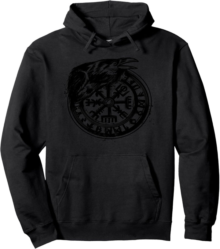 Wikinger Viking Nordische Mythologie Odins Raben Pullover Hoodie