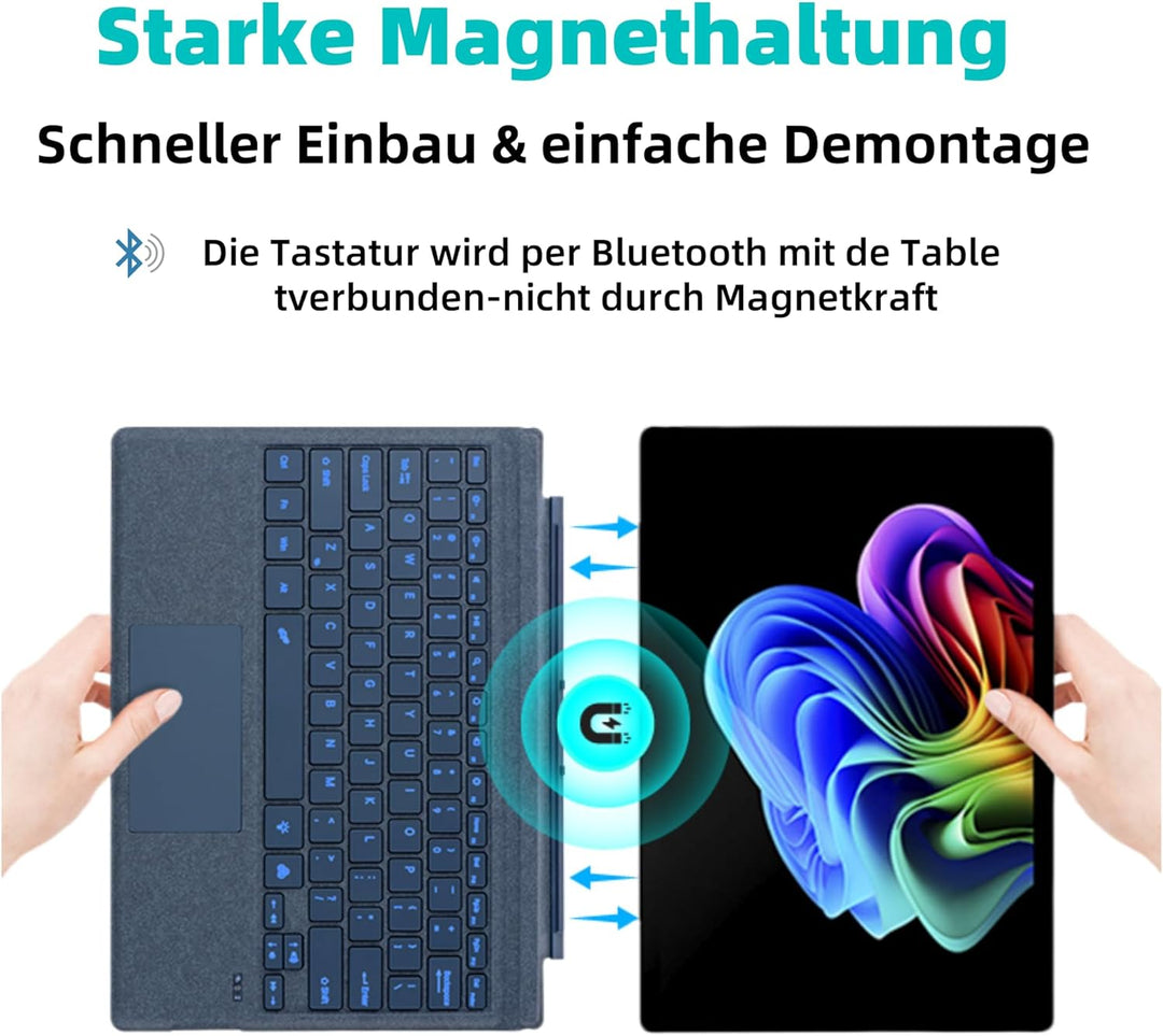 QWERTZ Deutsches Layout Tastatur für Microsoft Surface Pro 13" Copilot+ PC(11th Edition) / Pro 11/10