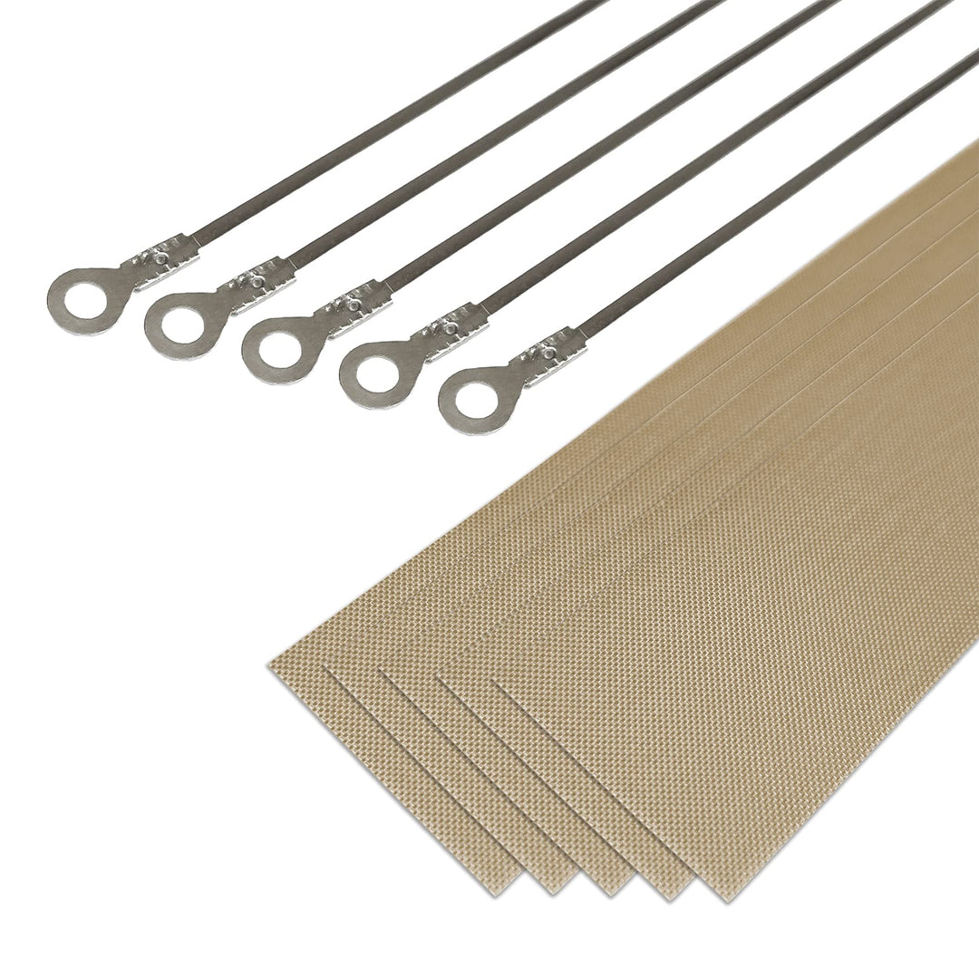 5 Ersatzwiderstände für Heisssiegelgerät, 30 cm, Teflon-Mesh 325 mm, Filament 320 mm, 2 mm Breite, F