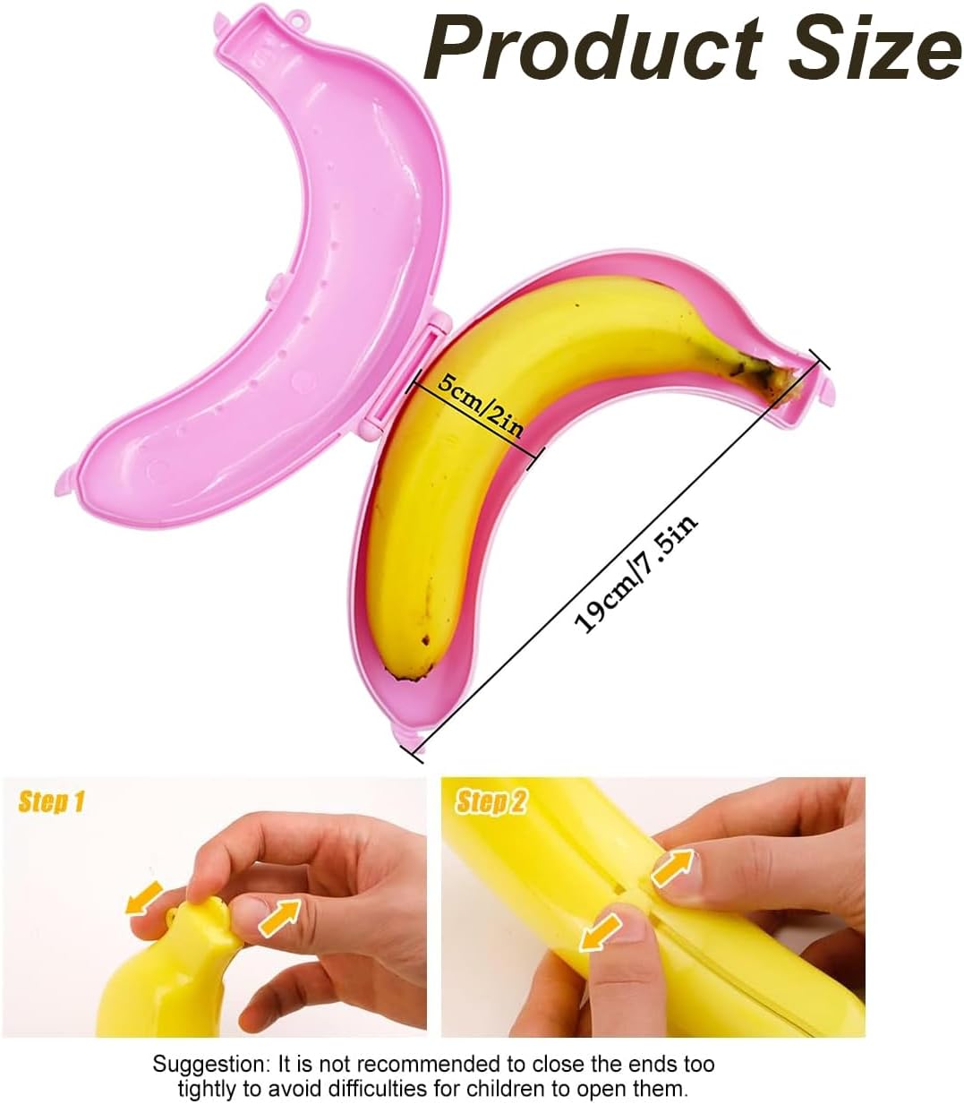 Bananenschutz, Bananen-Aufbewahrungsbehälter, Bananen-Etui, tragbarer Bananenhalter für Lunchboxen,
