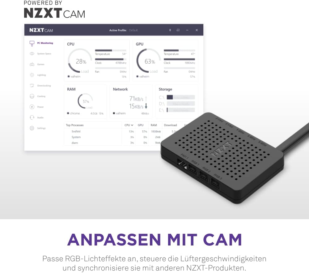 NZXT H9 Elite Dual-Chamber ATX Mid-Tower PC Gaming-Gehäuse – CM-H91EW-01 - Enthält 3 x 120mm F120 RG