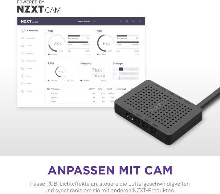 NZXT H9 Elite Dual-Chamber ATX Mid-Tower PC Gaming-Gehäuse – CM-H91EW-01 - Enthält 3 x 120mm F120 RG