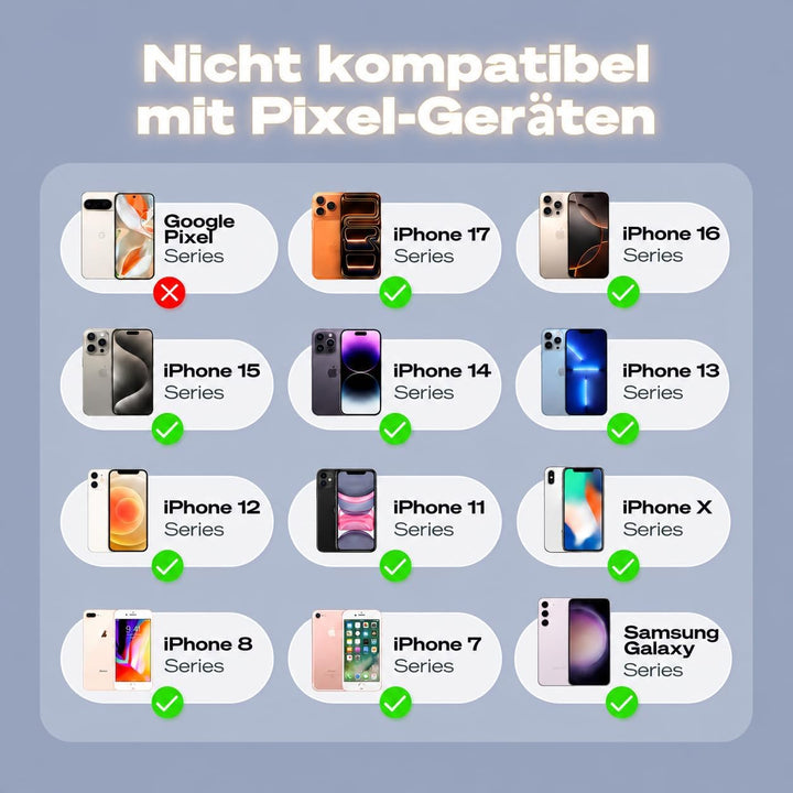 SYNCO XView Handy Selfie Monitor für iPhone 7-17 &amp; Android (Schwarz) | 50m Kabellos, 3H Akku, 1080p