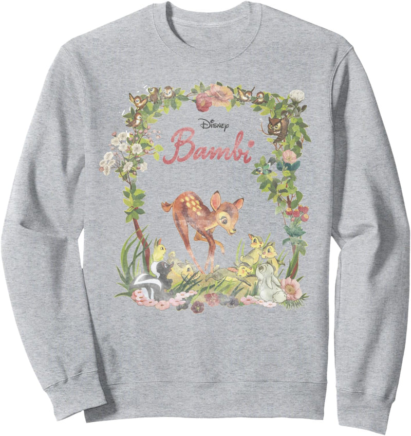 Disney Bambi Floral Framed Portrait Sweatshirt