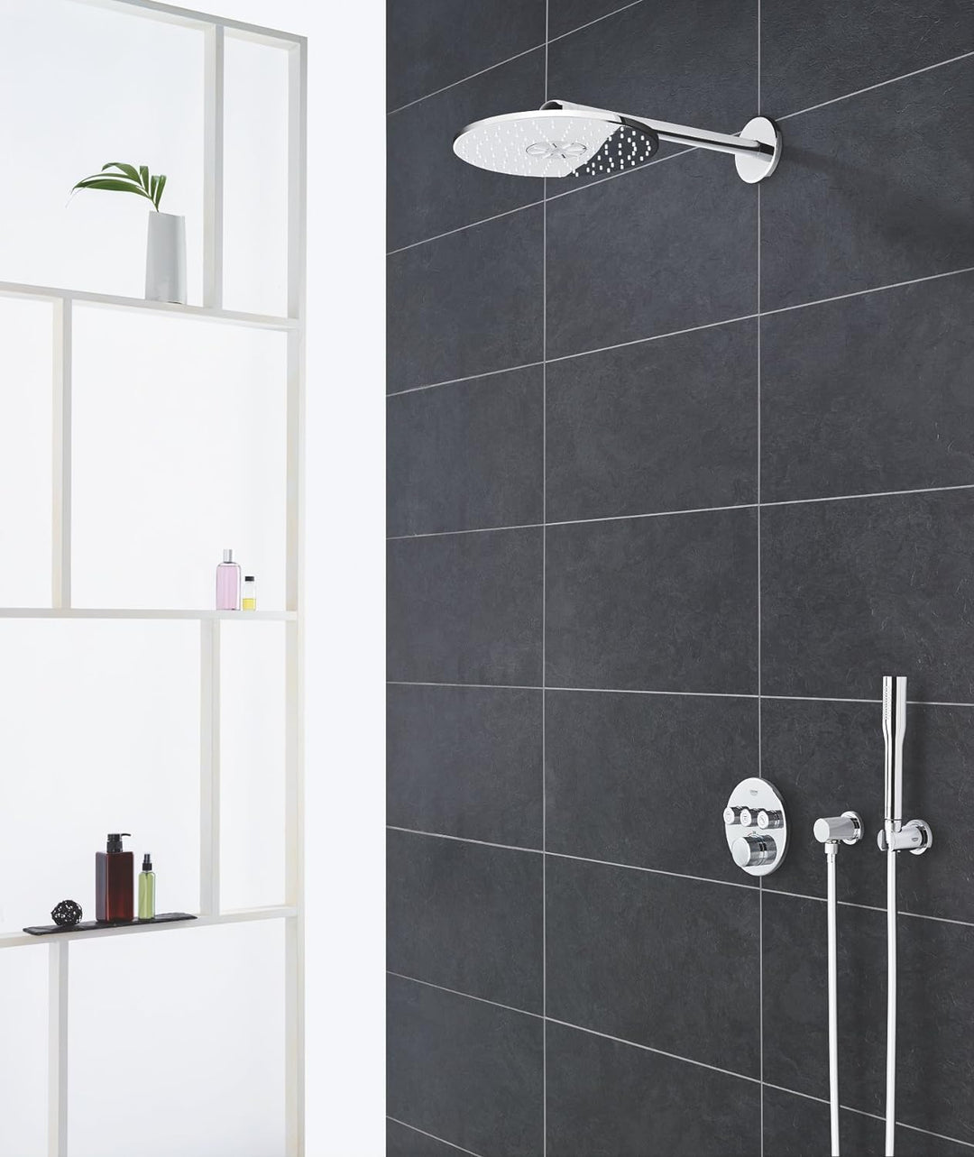 GROHE Rainshower SmartActive 310 Brausen und Duschsysteme (Kopfbrauseset 430 mm, 2 Strahlarten) chro