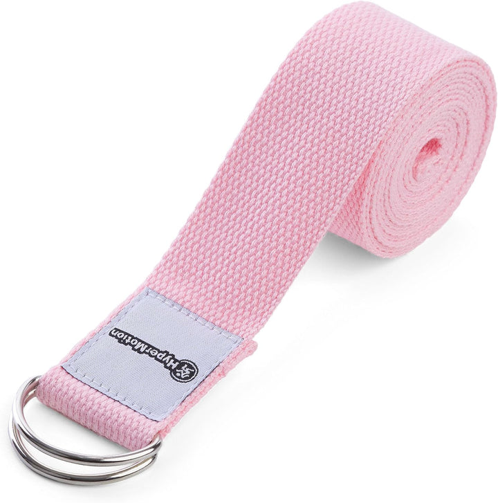 HyperMotion Yogamatte Fitnessmatte NBR 183x61x0,8 cm Rosa, Rutschfest 8 mm, mit Tragegurt und Stretc