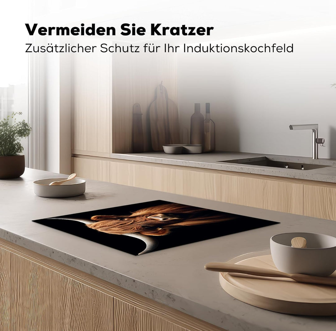 KitchenYeah© Herdabdeckplatte 59x51 cm Einteilig Induktionsmatte Küche Abdeckung Ceranfeld Herd Abde