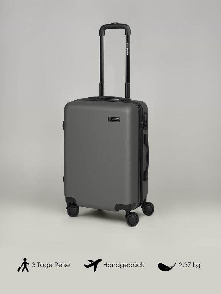 SMARTBOX Hartschalen-Kabinenkoffer 55x40x23 cm ABS 4-Doppelrollen | Edition 05, Volumen 41 L, Zahlen