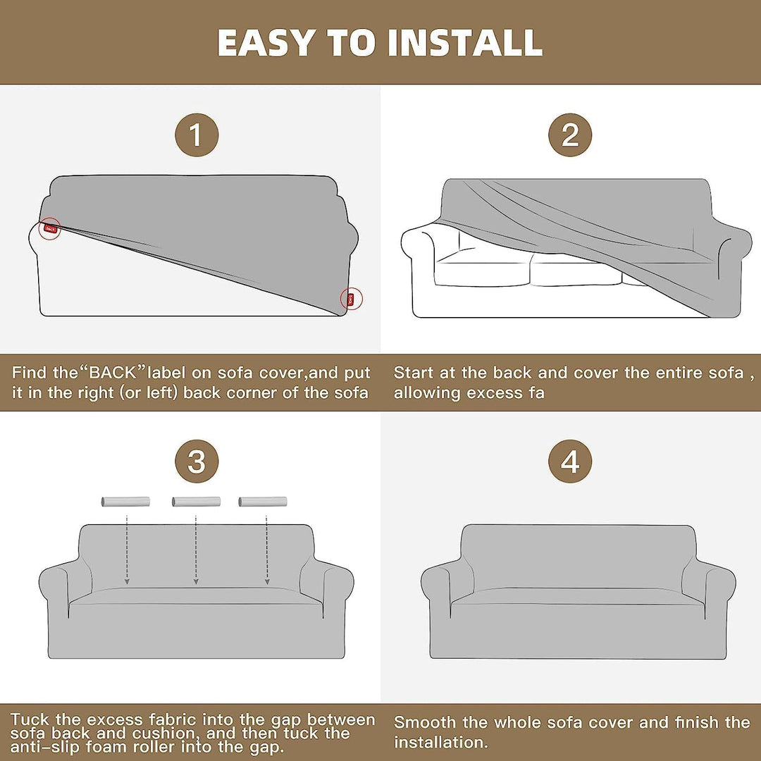 Ystyle Sofa überzug 1 Sitzer Mit Armlehne, Stretch Sofabezug rutschfest, Modern Sofa Cover Für Hunde
