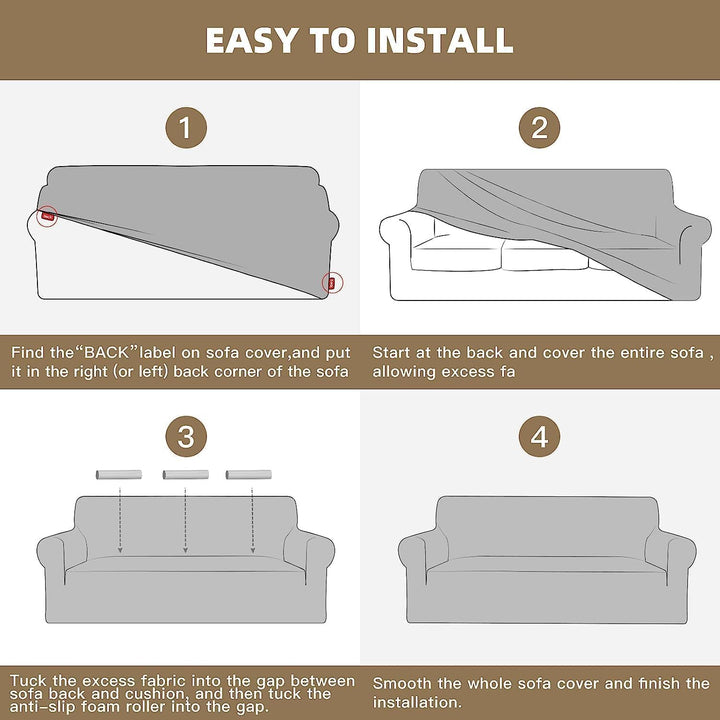 Ystyle Sofa überzug 1 Sitzer Mit Armlehne, Stretch Sofabezug rutschfest, Modern Sofa Cover Für Hunde