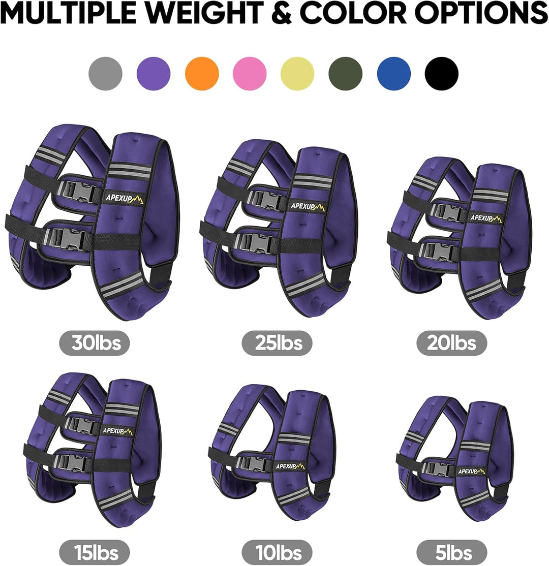 APEXUP Gewichtsweste für Herren, 2,3 kg/4,5 kg/6,8 kg/9,1 kg/11,3 kg/13,6 kg Gewichte mit reflektier