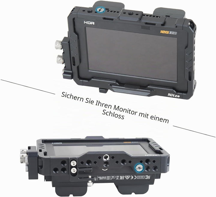 Nitze Monitor Cage for Blackmagic Video Assist 5’’ 3G/12G - JT-B01A Monitor Cage-JT-B01A, Monitor Ca