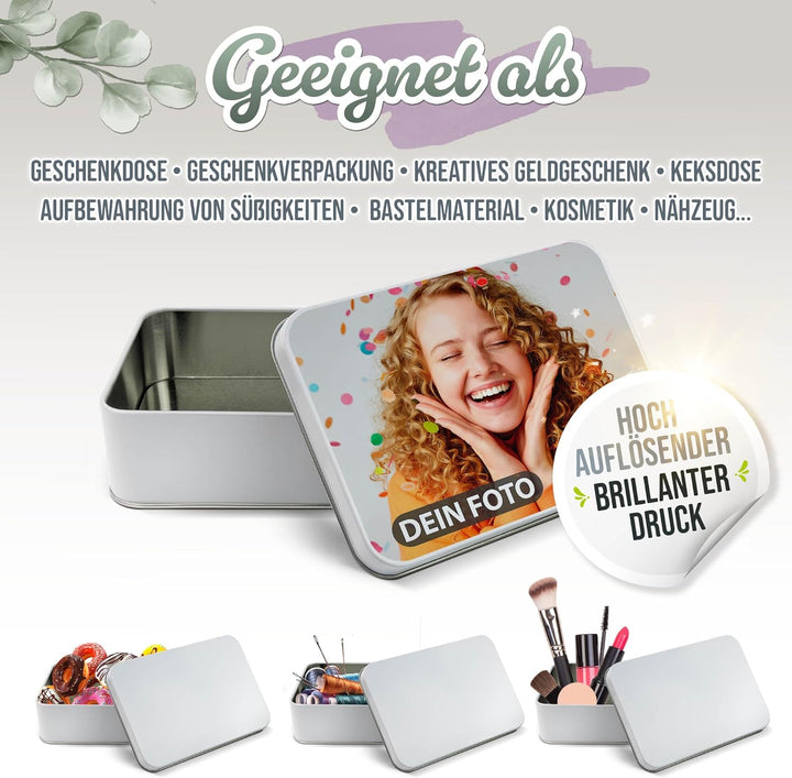 Print Royal PR Geschenkdose mit Foto & Name selbst gestalten - Blechdose bedrucken, Personalisierte
