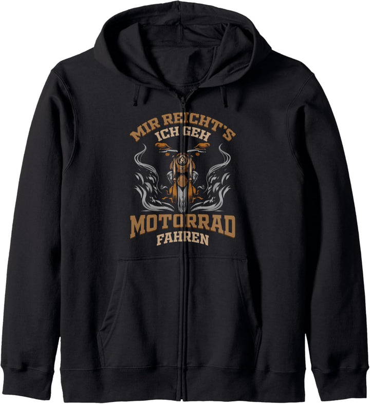 Motorradfahrer Geschenk für Biker Motorrad Mir Reichts Kapuzenjacke