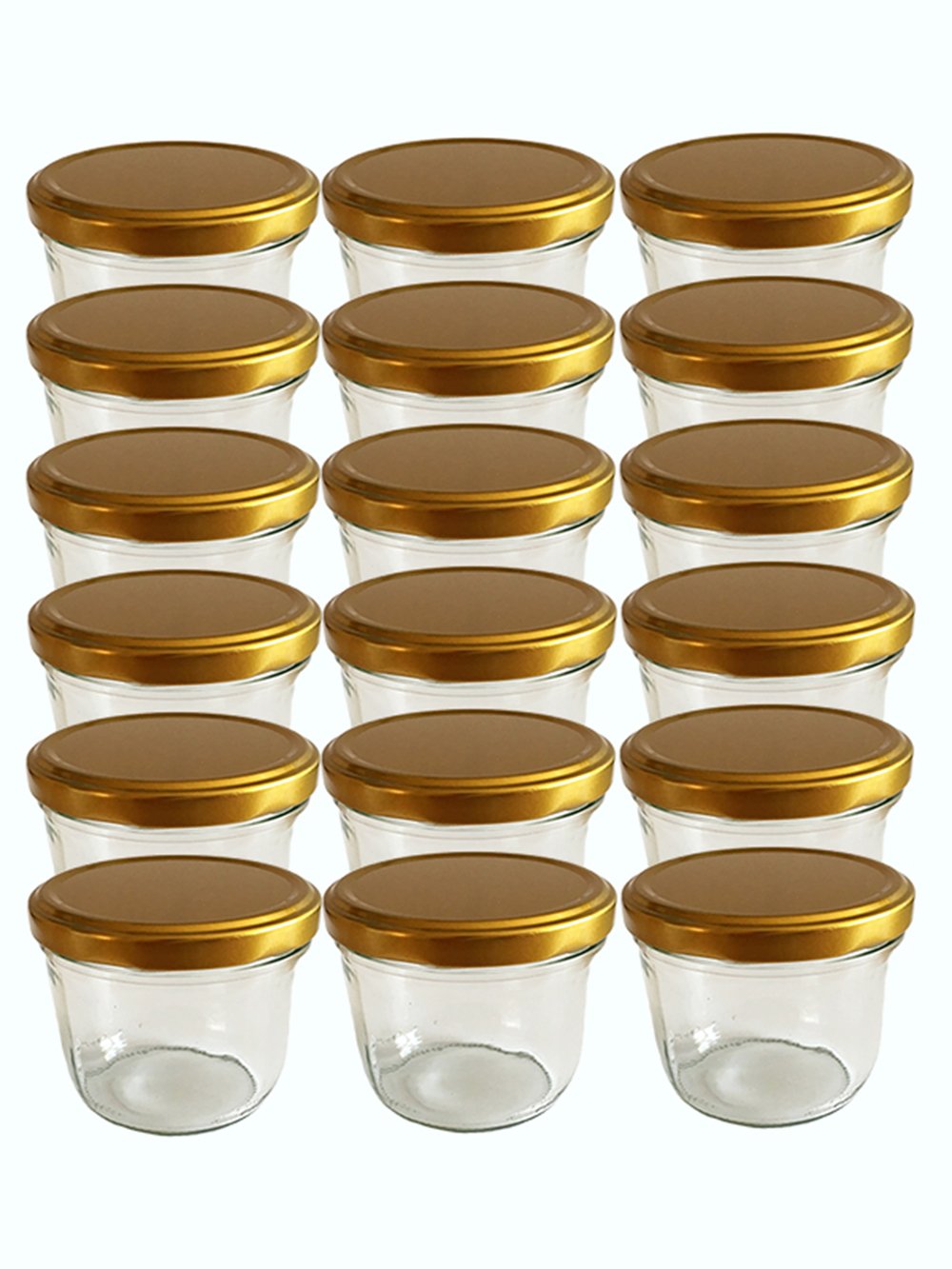 hocz 50 x Marmeladengläser 230ml - Einmachgläser Gold to 82 - Einweckgläser mit Schraub-Deckel - Ein