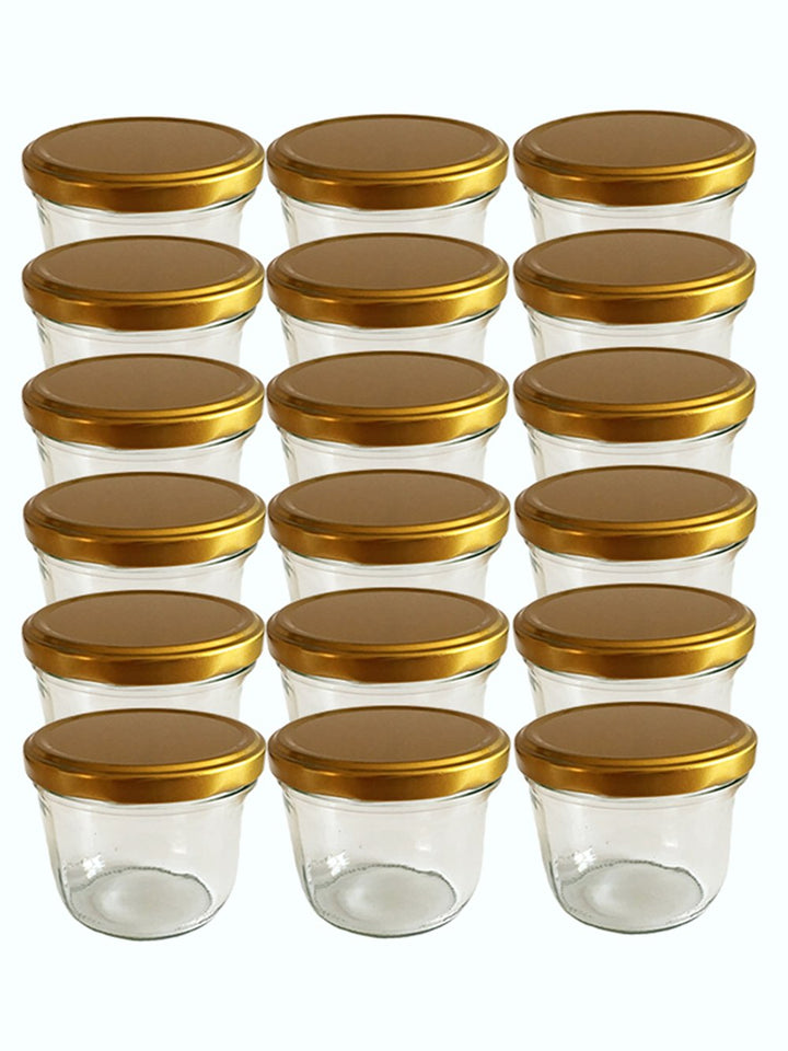 hocz 50 x Marmeladengläser 230ml - Einmachgläser Gold to 82 - Einweckgläser mit Schraub-Deckel - Ein