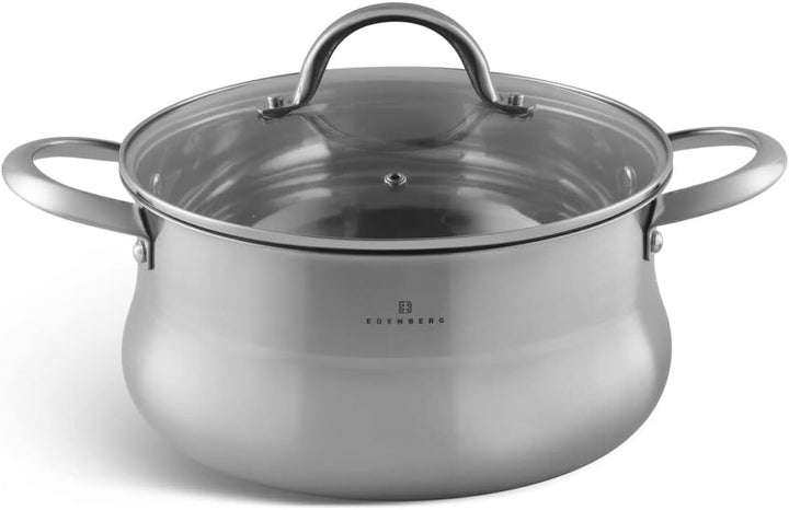 EDENBERG 12-tlg Topfset Induktion, Töpfe & Pfannen beschichtet, Kochtopf Set | induktions Töpfe Set,