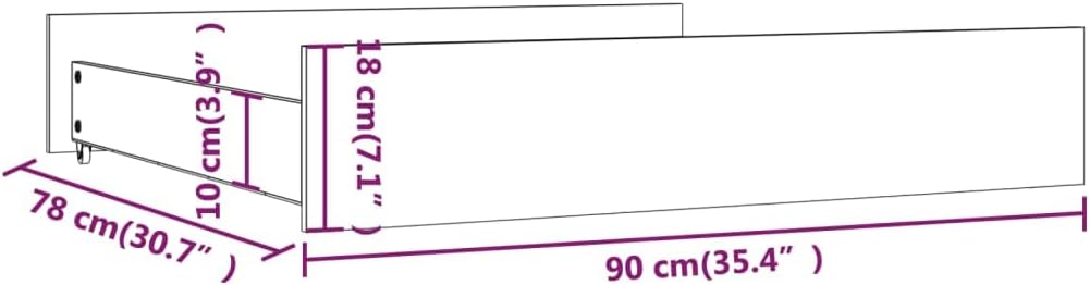 vidaXL 2x Bettschublade Bettkasten Bettschubkasten Schubkasten Unterbettschublade Bettschubladen Sch