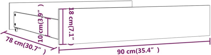 vidaXL 2x Bettschublade Bettkasten Bettschubkasten Schubkasten Unterbettschublade Bettschubladen Sch