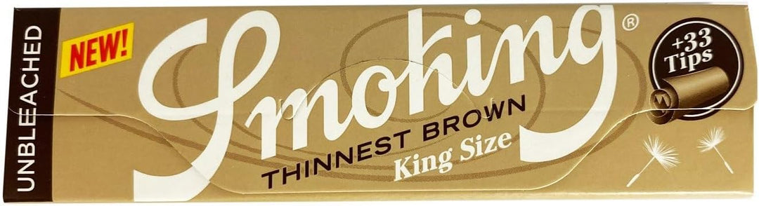 Smoking Smoking Thinnest Brown King Size Papier + Tips