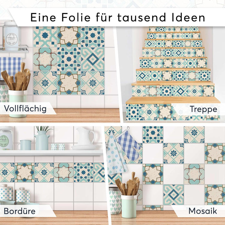 CREATISTO Mosaik-Fliesen Fliesensticker Fliesenfolie - Aufkleber Folie für Fliesen I Klebefliesen De