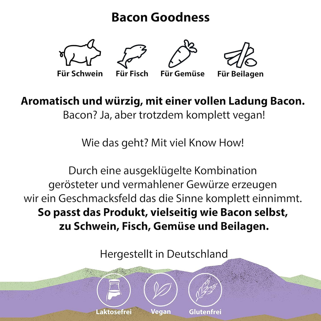 Udenheim BBQ Bacon Goodness Rub 250g - Allround BBQ Rub mit Einzigartigem Geschmackserlebnis aus Süs