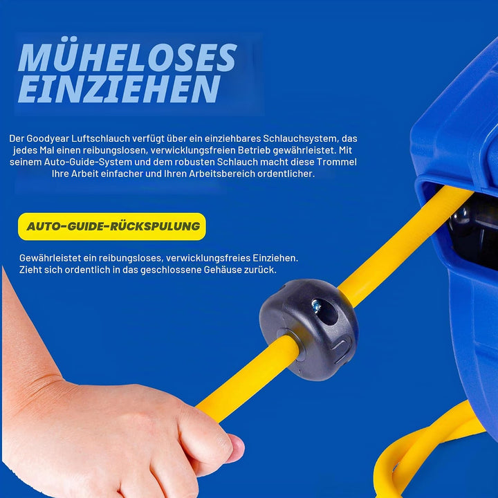 Goodyear retractable air compressor/wasserschlauchtrommel, max. 300psi (3/8 „x 65 ft) hybrid polymer