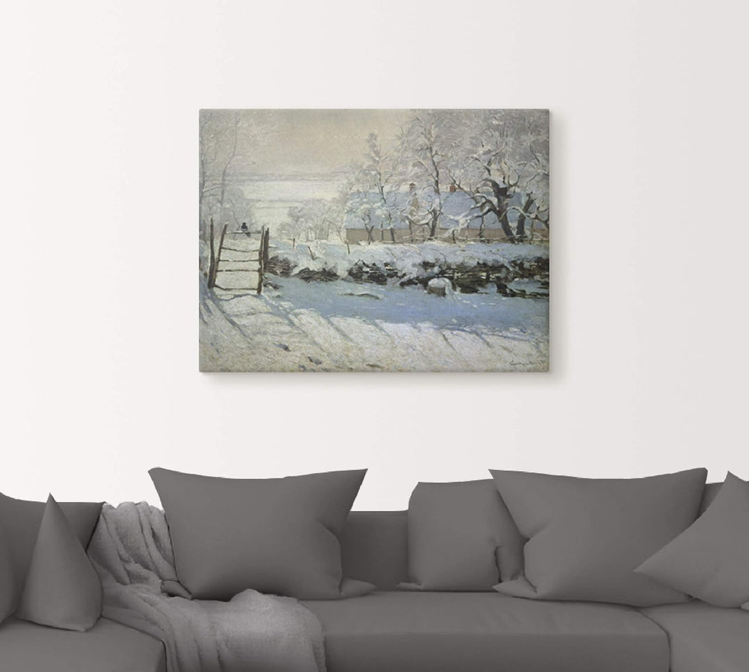 ARTland Leinwandbild Wandbild Bild auf Leinwand 40x30 cm Wanddeko Landschaften Wintergarten Bäume Sc