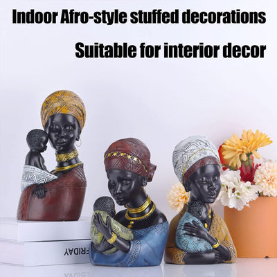 QIANLING Heimdekoration afrikanische Kunstskulpturen, afrikanische Dekoration, afrikanische Frau und